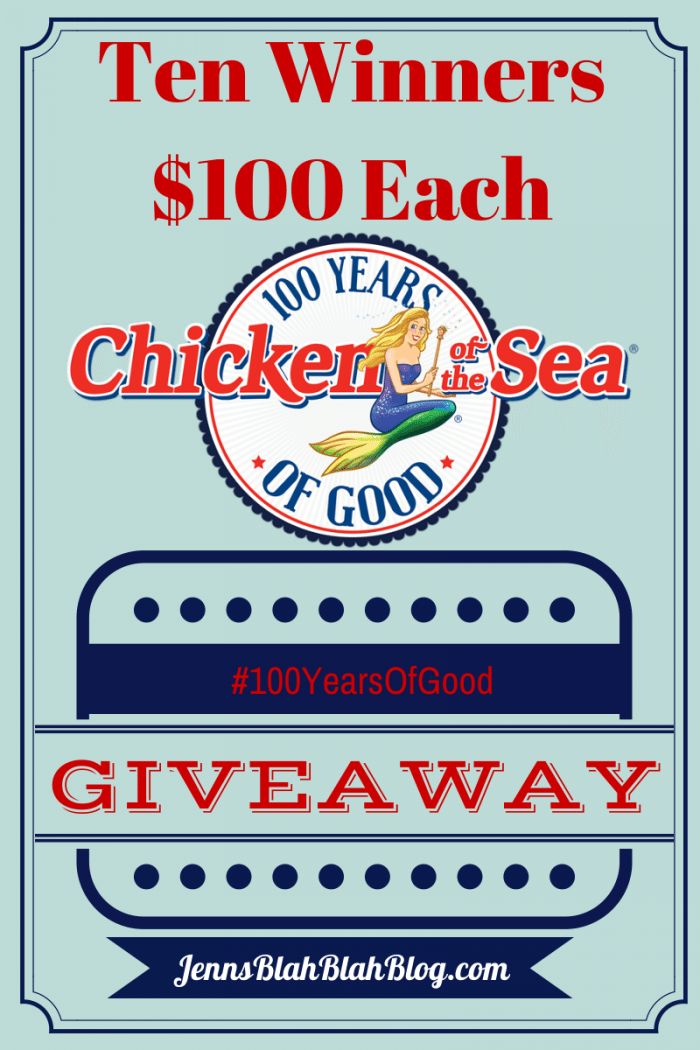 - Chicken of the Sea #100YearsOfGood Giveaway 10 Winners