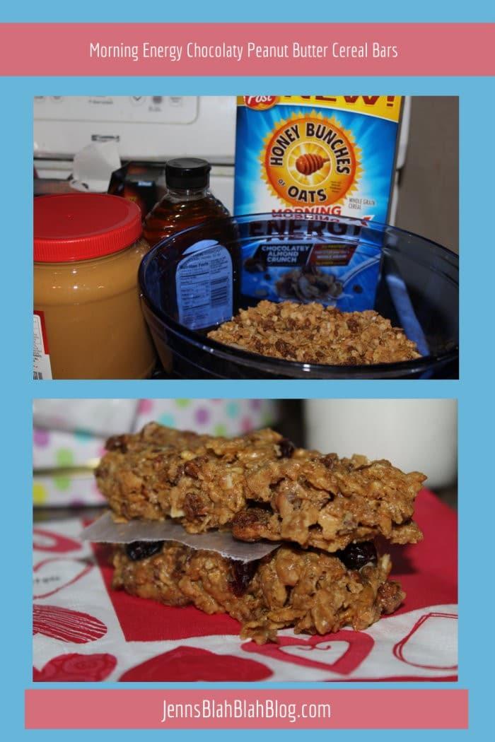 Morning Energy Chocolaty Peanut Butter Cereal Bars Recipe