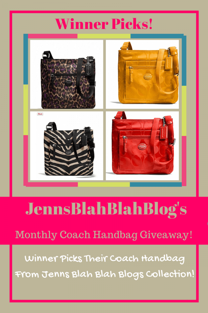 Jenns Blah Blah Blog Coach Handbag Giveaway