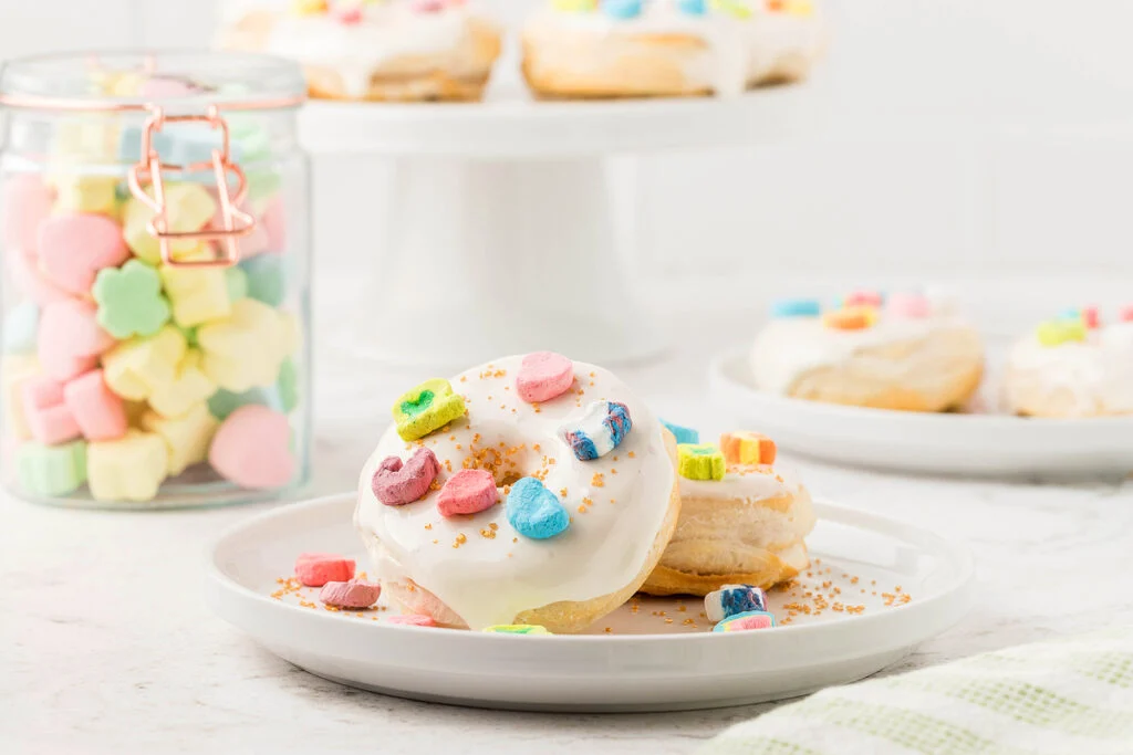 Air Fryer Lucky Charms Marshmallow Donuts