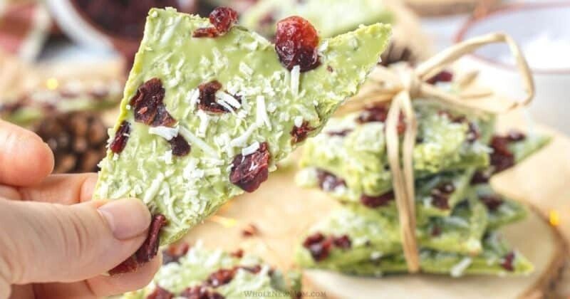 Easy Matcha Bark–sugar free & keto options