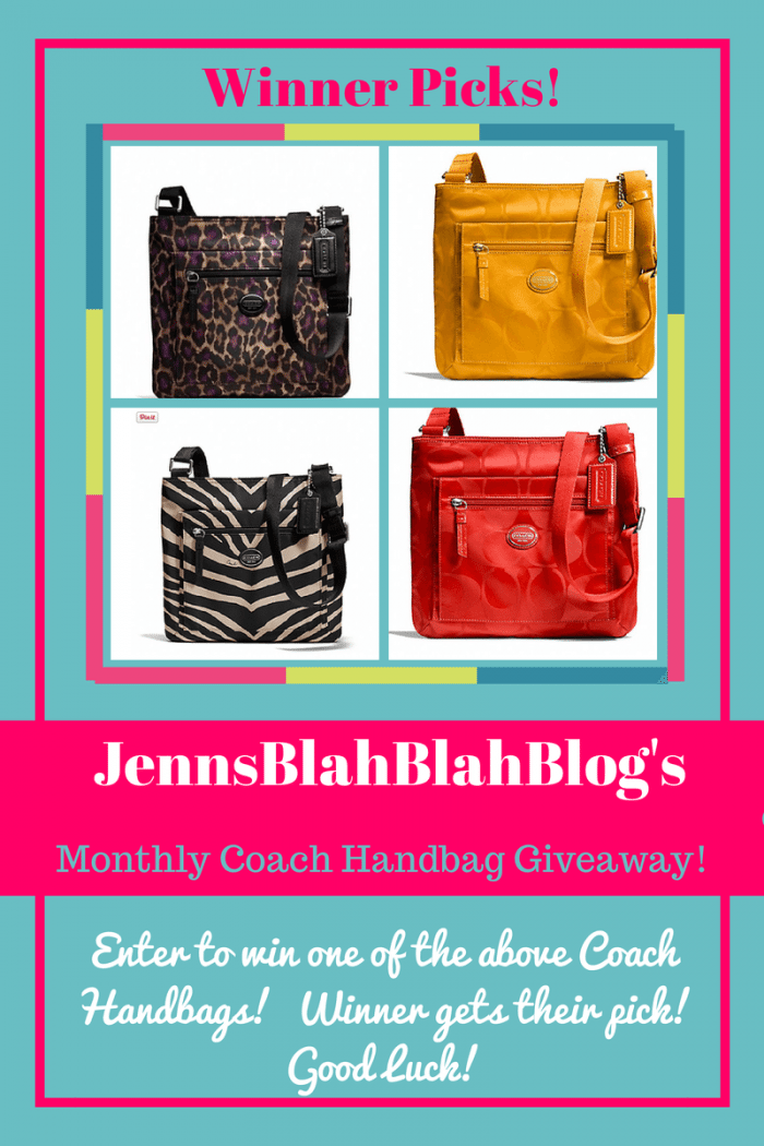 Coach Handbag Giveaway Jenns Blah Blah Blog